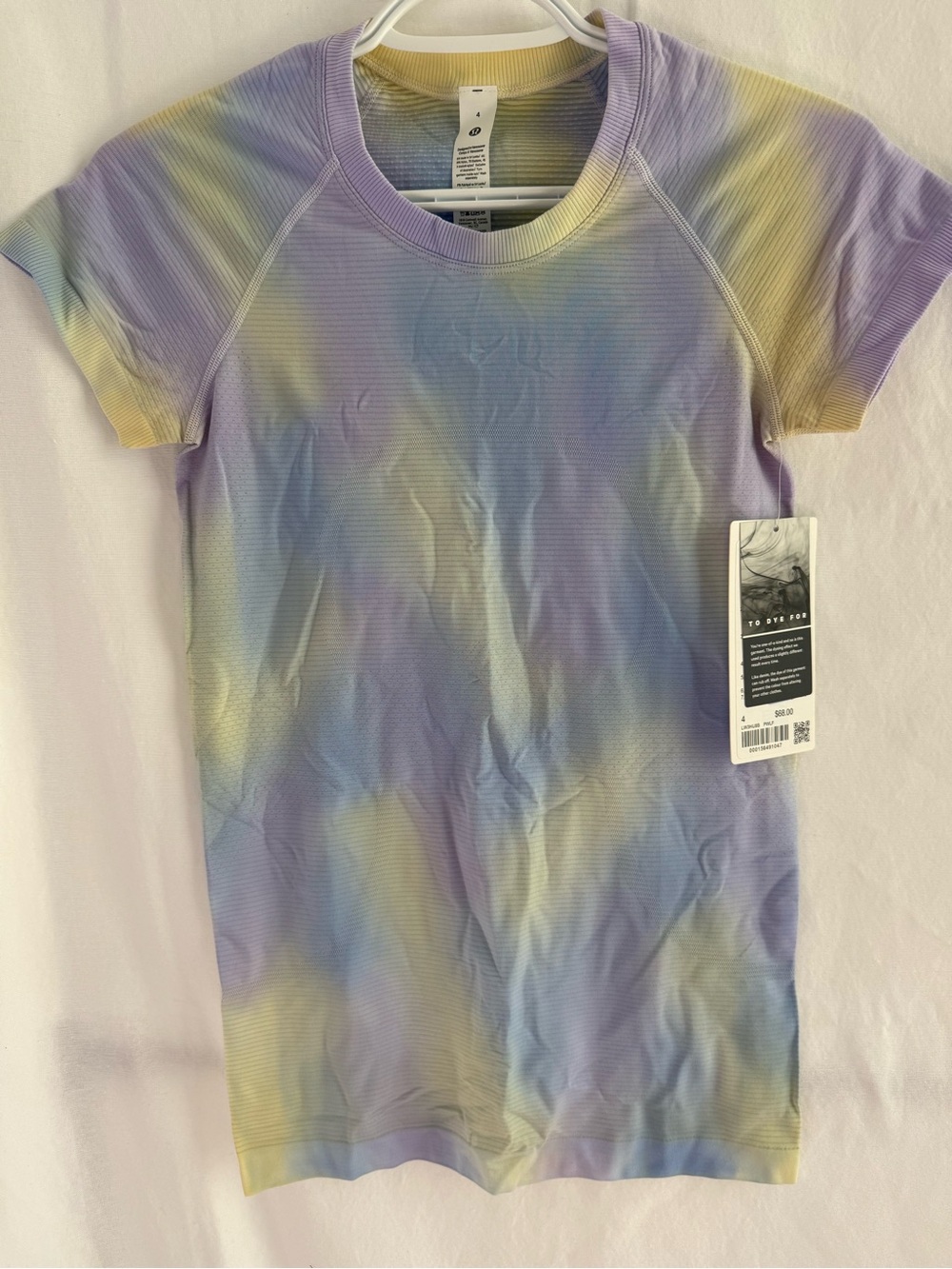 NWT Swiftly Tech Short Sleeve 2.0 Pastel Tye Dye Tee Seamless Size 4